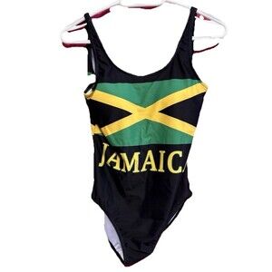 #8517 CARIBBEAN  JAMAICA COLORS ONE PIECE SWINSUIT SIZE M